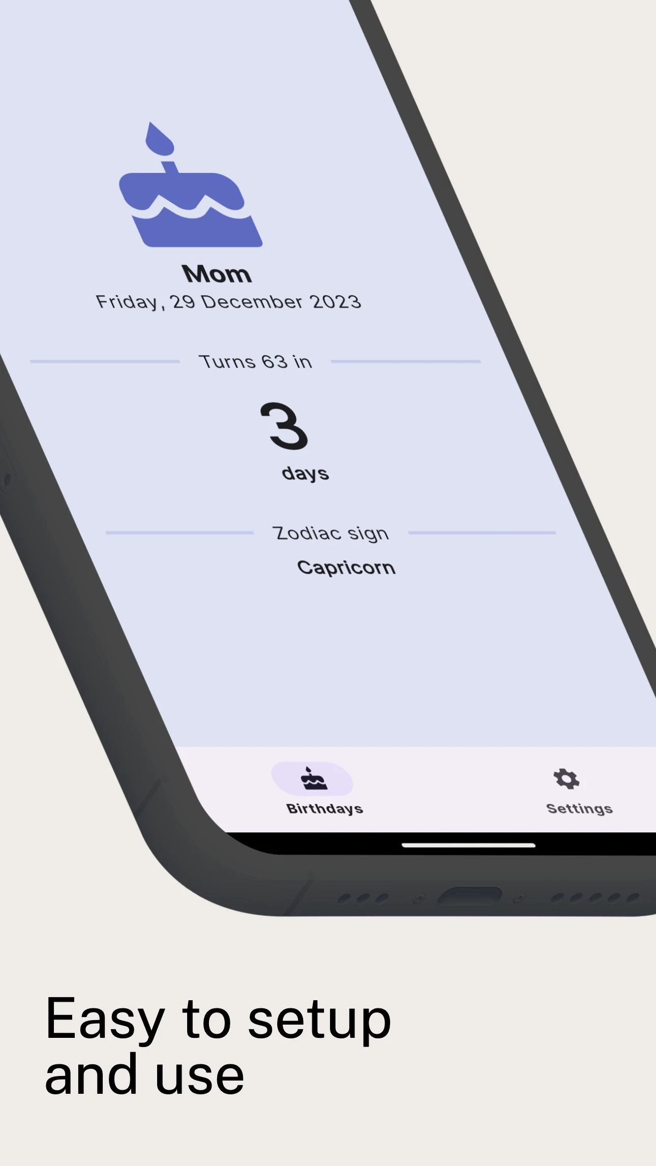 Birthday Reminder Widget screenshot